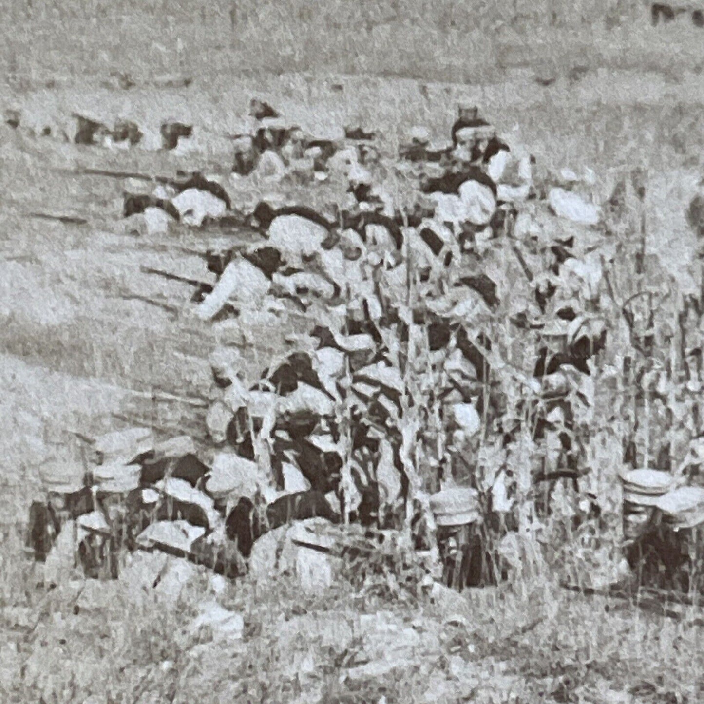 Antique 1905 Japan Soldiers Sneak Attack Russia Stereoview Photo Card P5602
