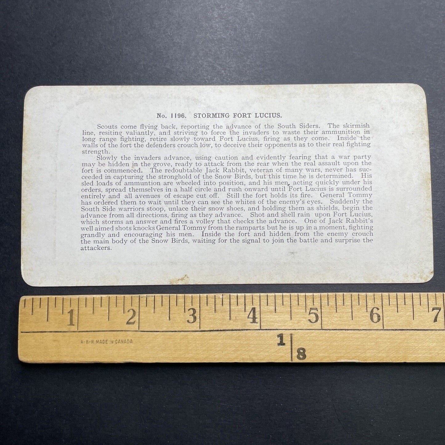 Antique 1892 Children Have A Snowball Fight Stereoview Photo Card P1225