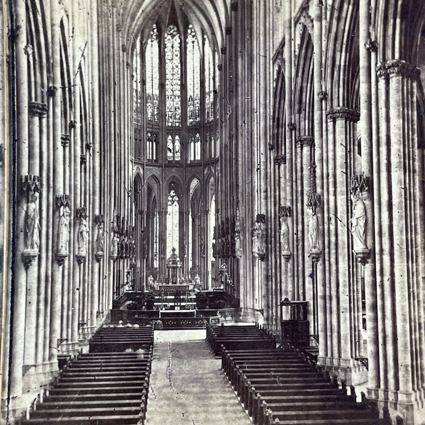 Cologne Cathedral Church Interior Germany Stereoview J.H Schonscheidt c1880 Y152