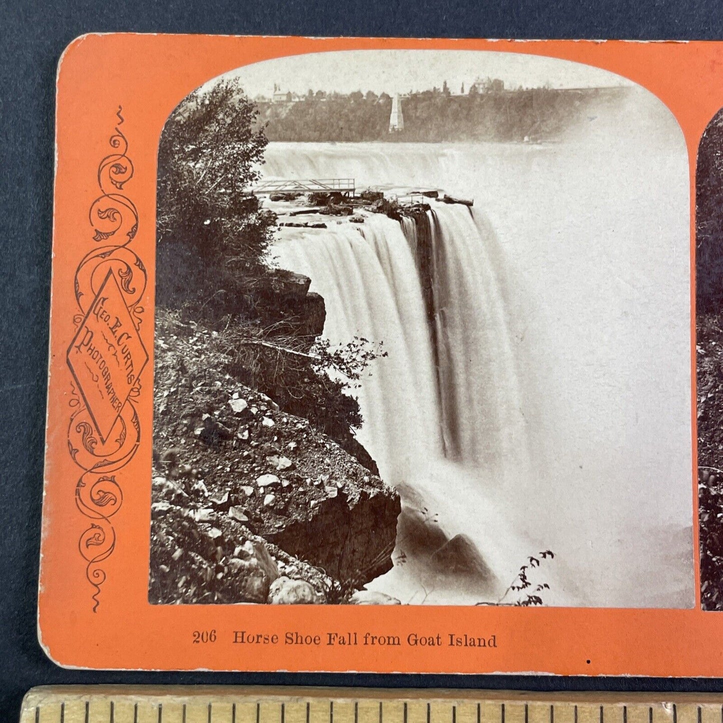 Lot of 2 Terrapin Tower Before and After the Explosion Stereoview c1870s Y2401