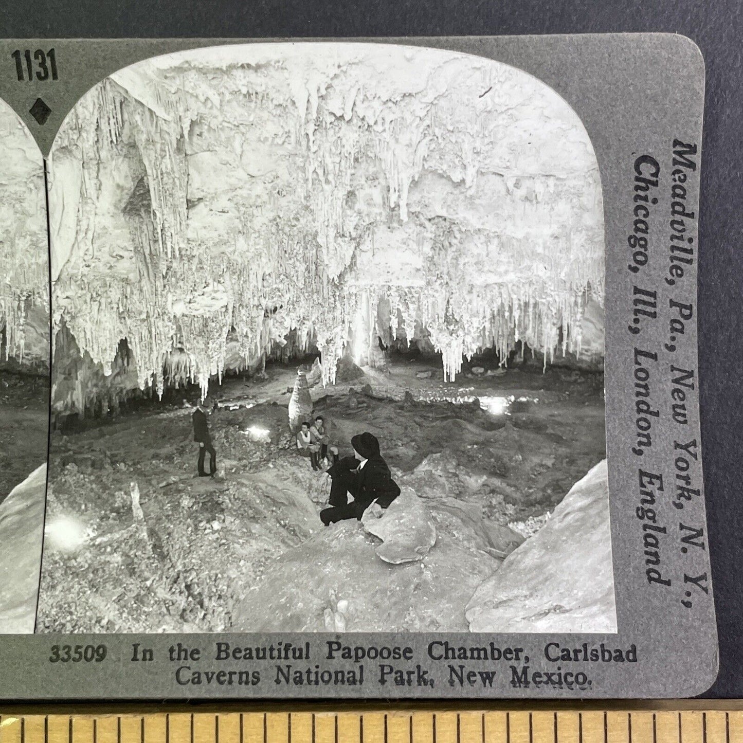 Papoose Chamber Carlsbad Caverns Stereoview New Mexico Antique c1920s Y1148