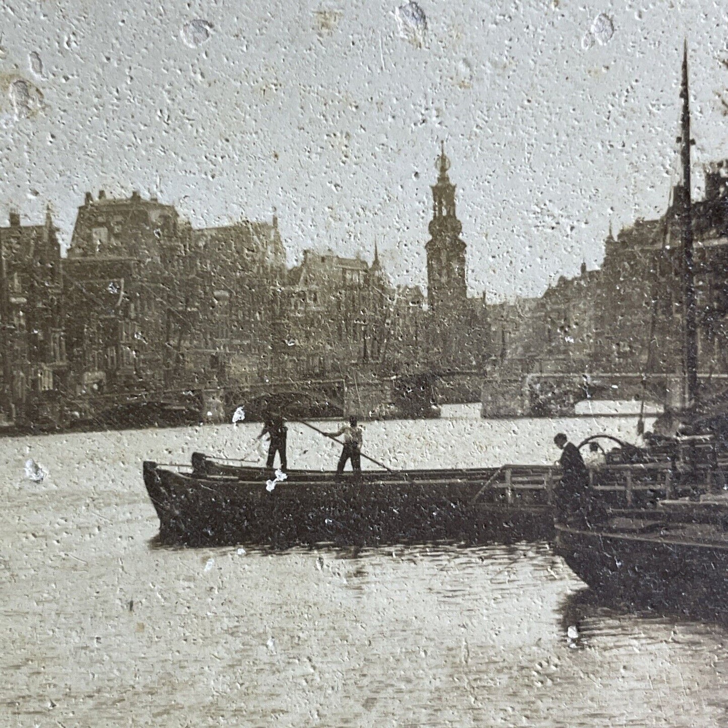 Antique 1896 City Of Rotterdam Netherlands Holland Stereoview Photo Card P2152