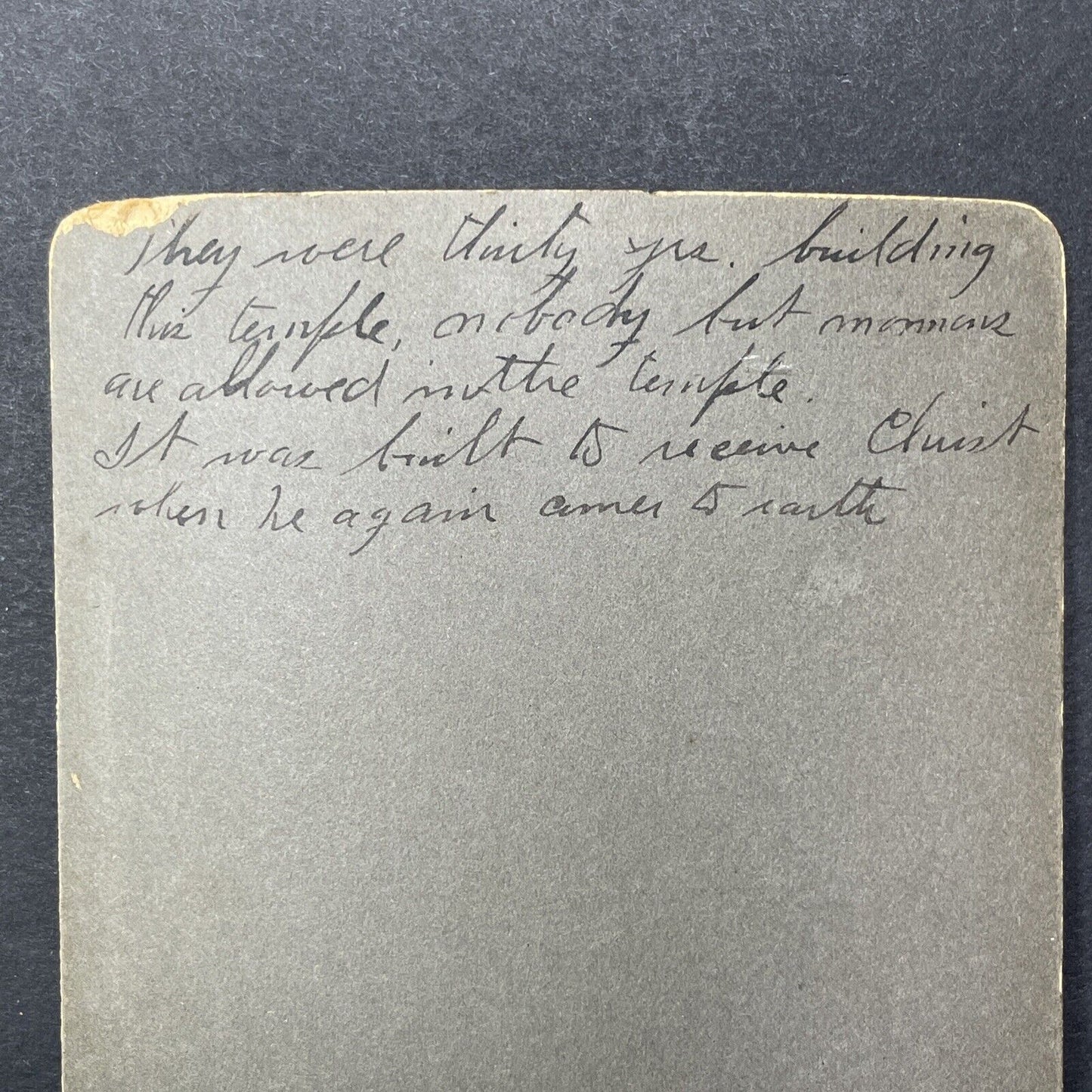 Antique 1890s Salt Lake Mormon Temple w Text Stereoview Photo Card P1823