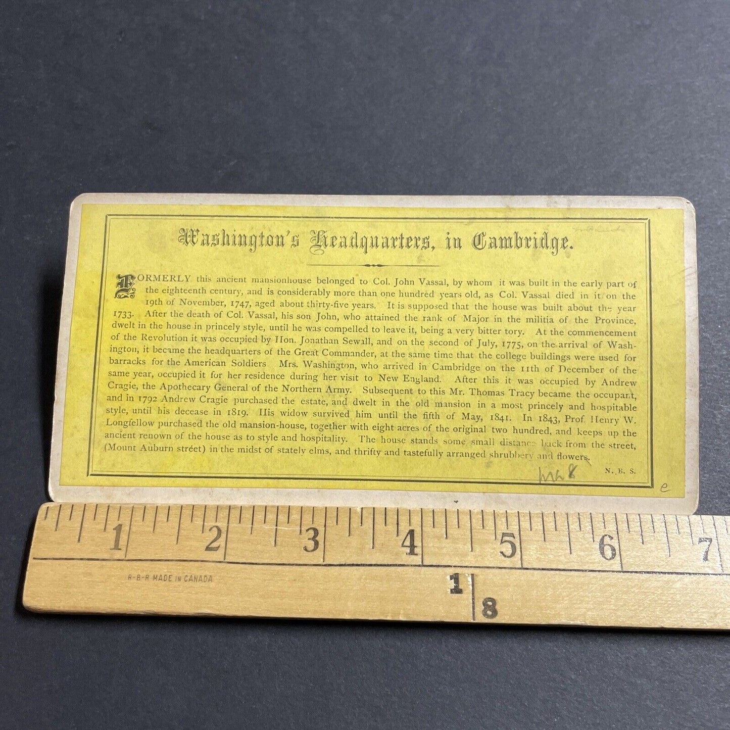 Antique 1870s Headquarters National Historic Site Stereoview Photo Card P5119