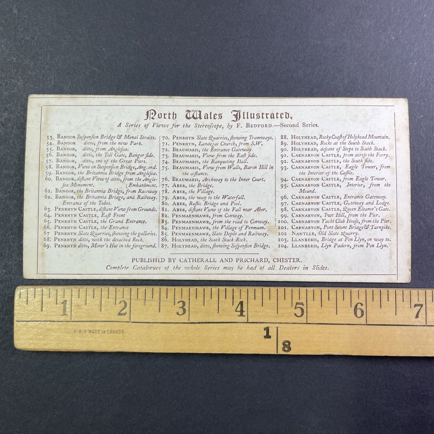 Valley in South Wales UK Stereoview Francis Bedford Antique c1862 Y1432