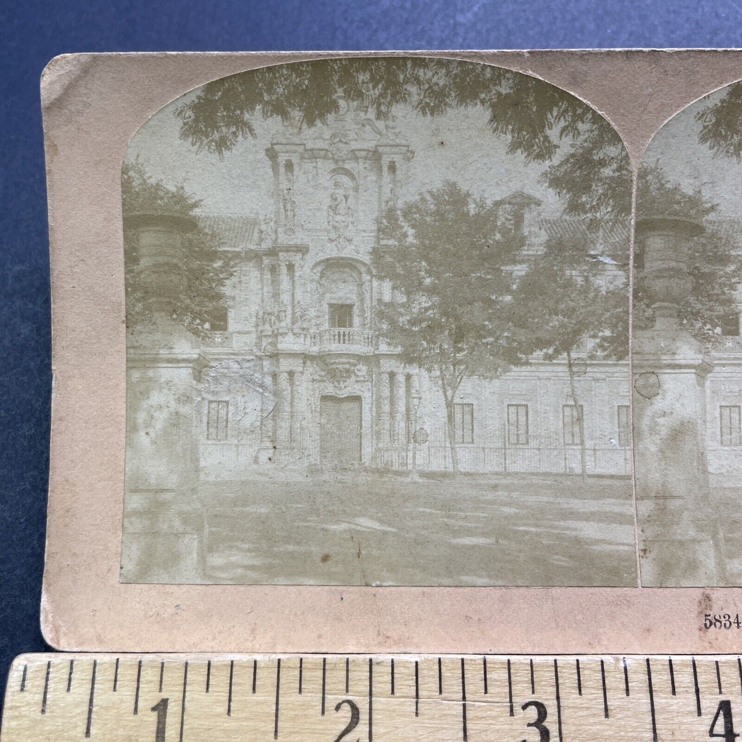 Antique 1880s Montpensier Palace Seville Spain Stereoview Photo Card V3413