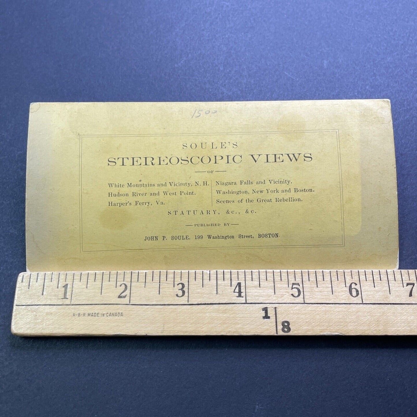 Antique 1866 Great Fire Disaster Of Portland Maine Stereoview Photo Card V3425