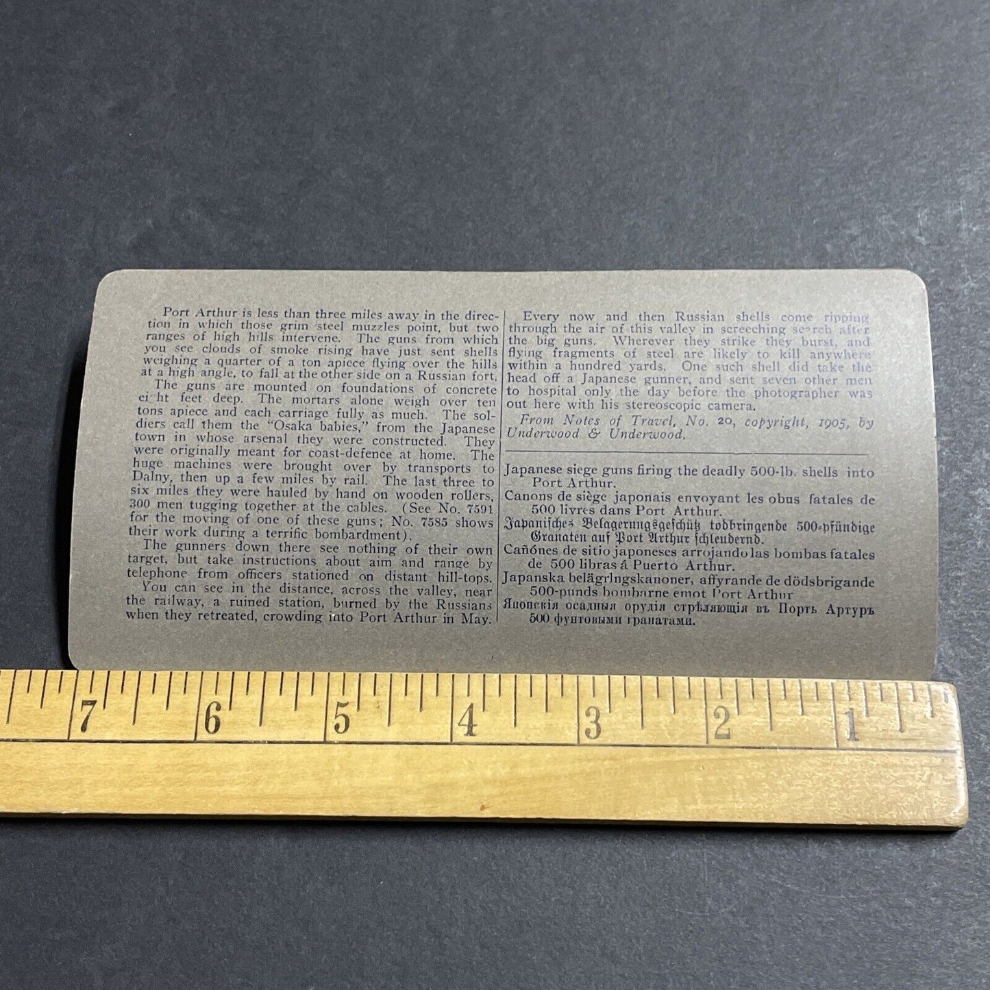 Antique 1905 Japan 500lb Canons Fire On Russians Stereoview Photo Card P380-16