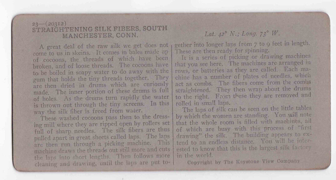 1908 Cheney Brothers Silk Factory South Manchester Connecticut Photo Card P110