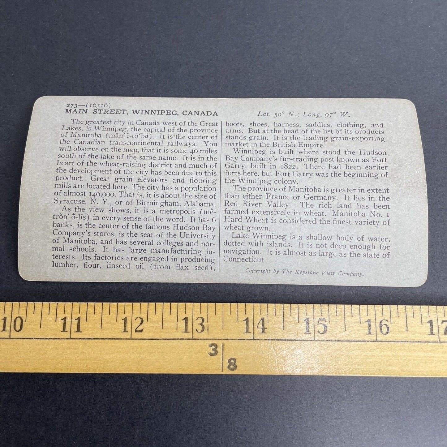 Antique 1905 Winnipeg Manitoba Downtown In Canada Stereoview Photo PC641