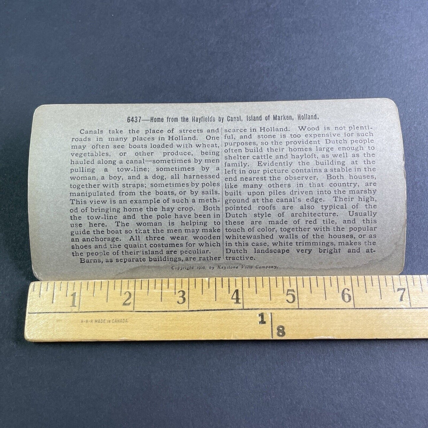 Antique 1906 Village Of Marken Netherlands Holland Stereoview Photo Card P2111