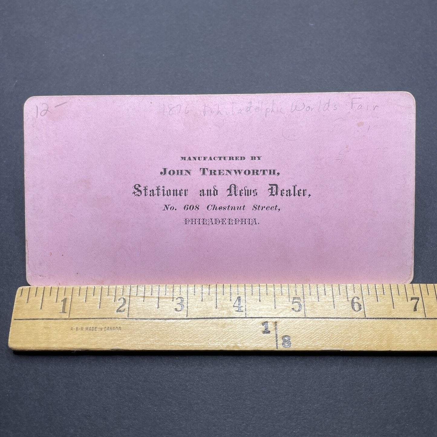 Antique 1876 Philadelphia PA Garden Park Stereoview Photo Card P1882