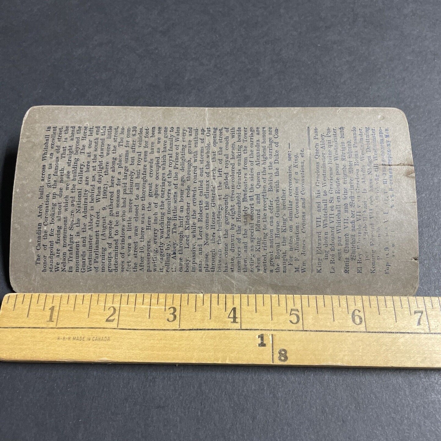 Antique 1902 The Gold State Coach & Edward VII Stereoview Photo Card P4389