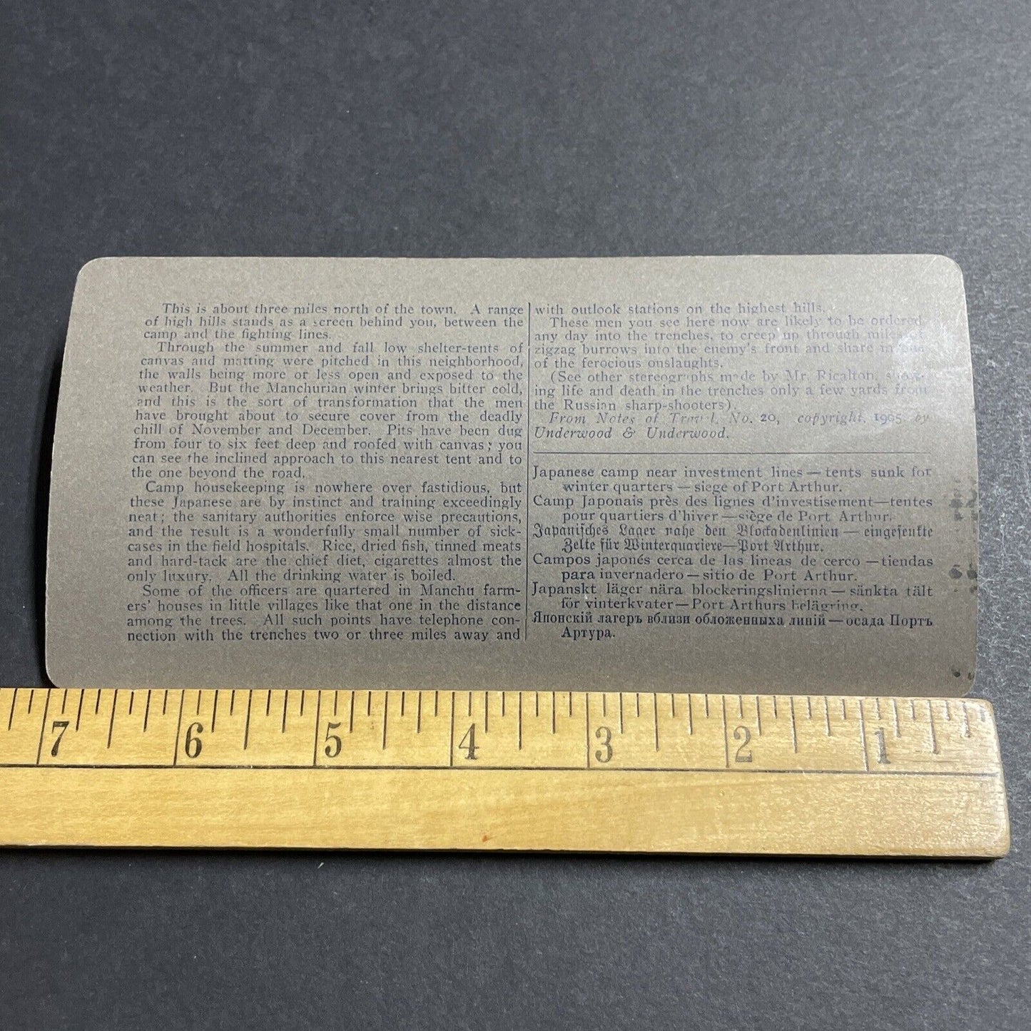 Antique 1905 Japanese Winter Army Camp Russia War Stereoview Photo Card P5603