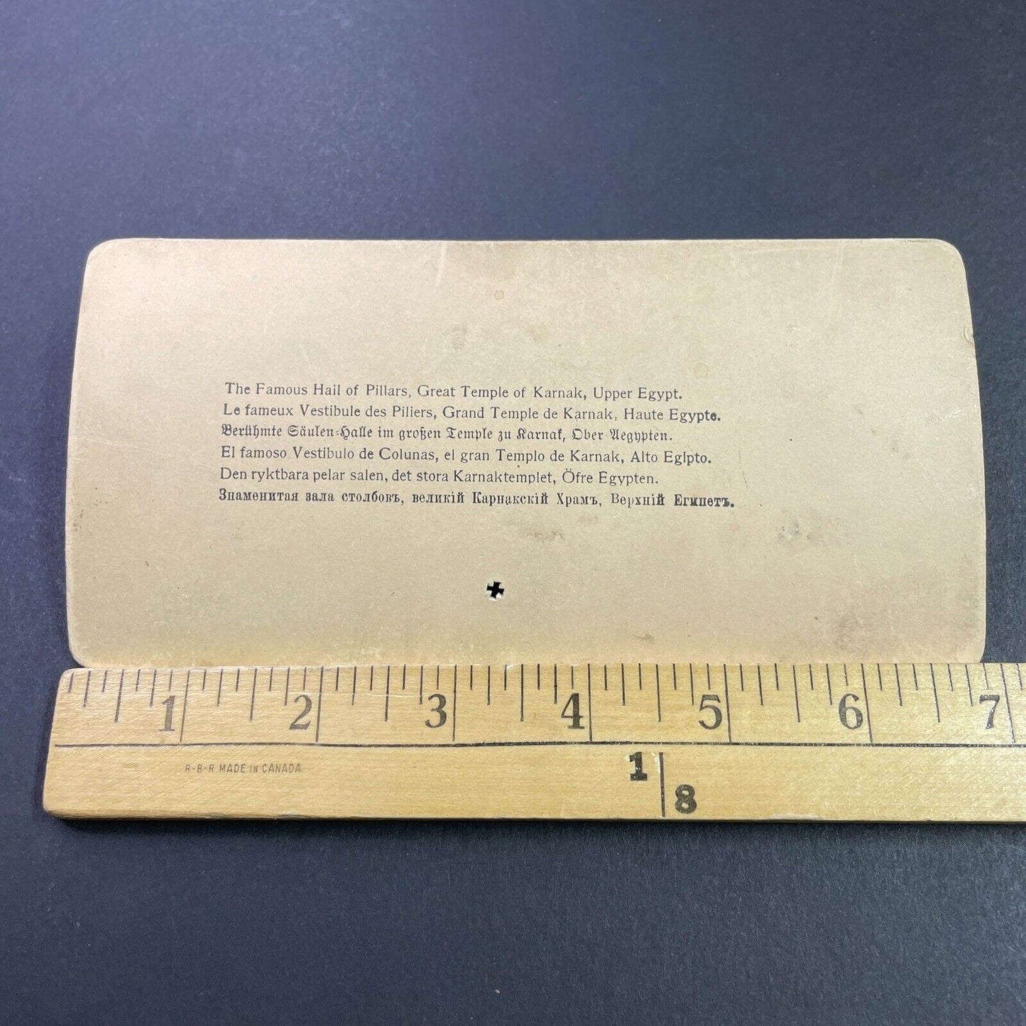 Antique 1896 Temple Of Karnak Ruins Egypt Stereoview Photo Card P3823