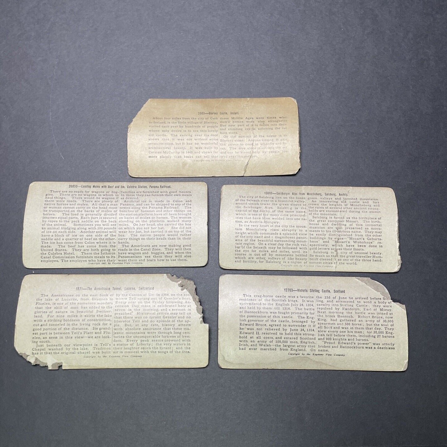 Lot Of Antique 1897-1910 Stereoview Photo Cards Keystone View Company P2245