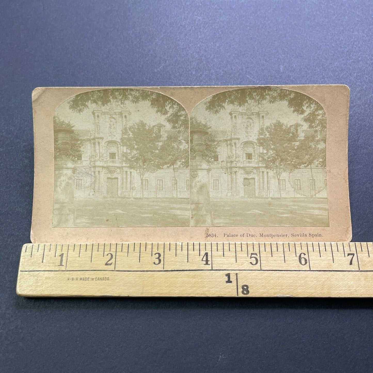 Antique 1880s Montpensier Palace Seville Spain Stereoview Photo Card V3413