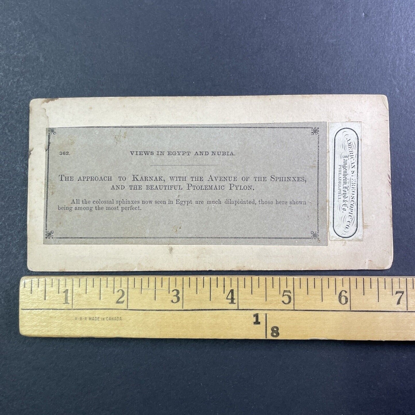 Road to Karnak Egypt Stereoview Francis Frith Salt Print Antique c1850s Y862