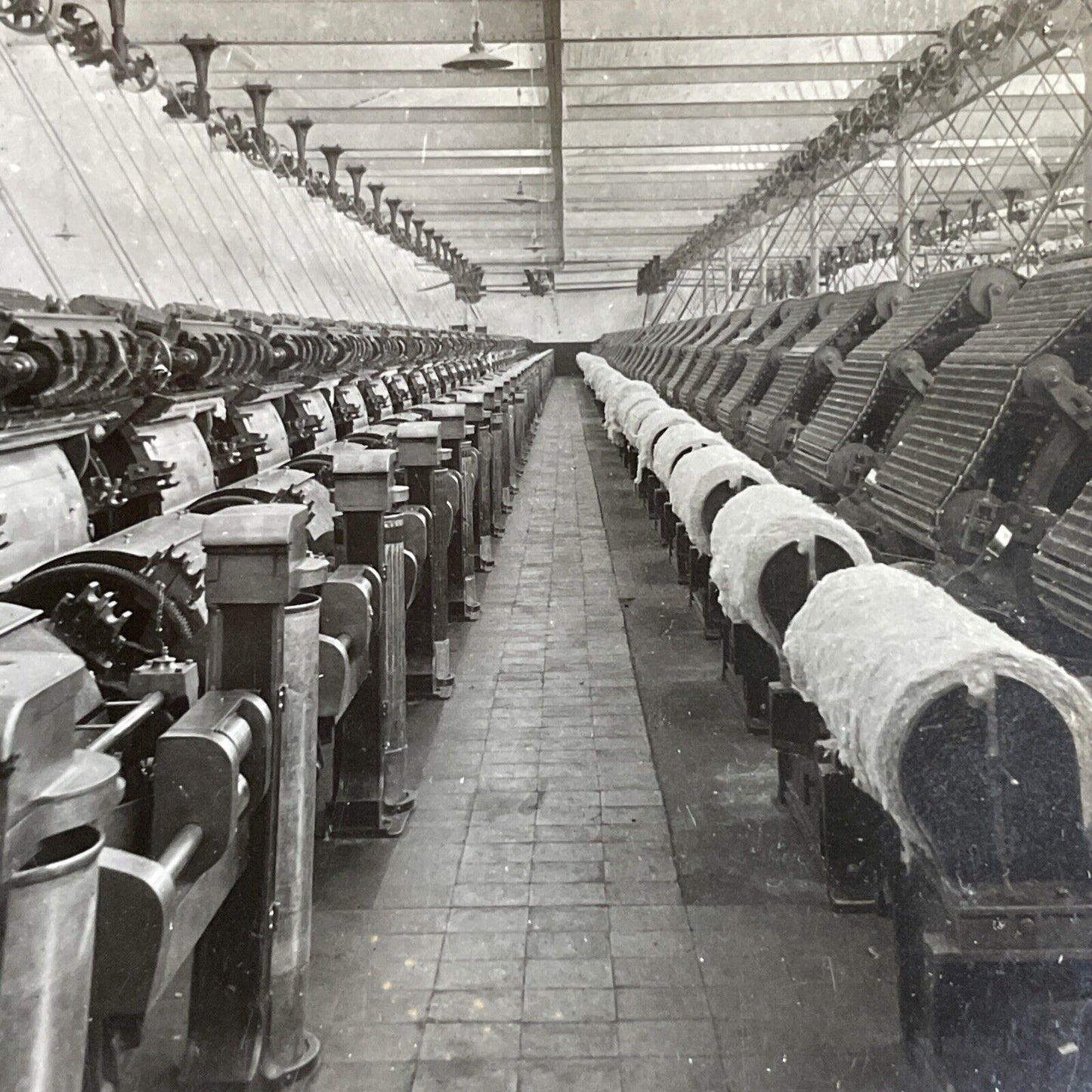 Antique 1910s Cotton Mill In Orizaba Mexico Stereoview Photo Card P4444