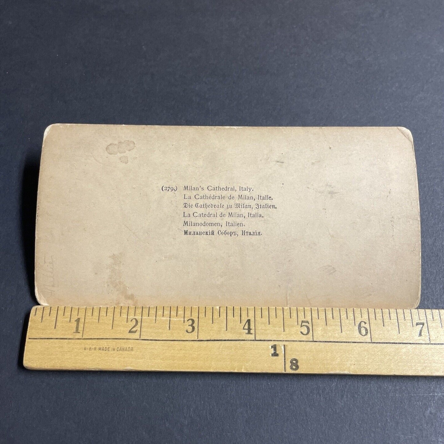 Antique 1897 Great Cathedral Church Milan Italy Stereoview Photo Card P4496