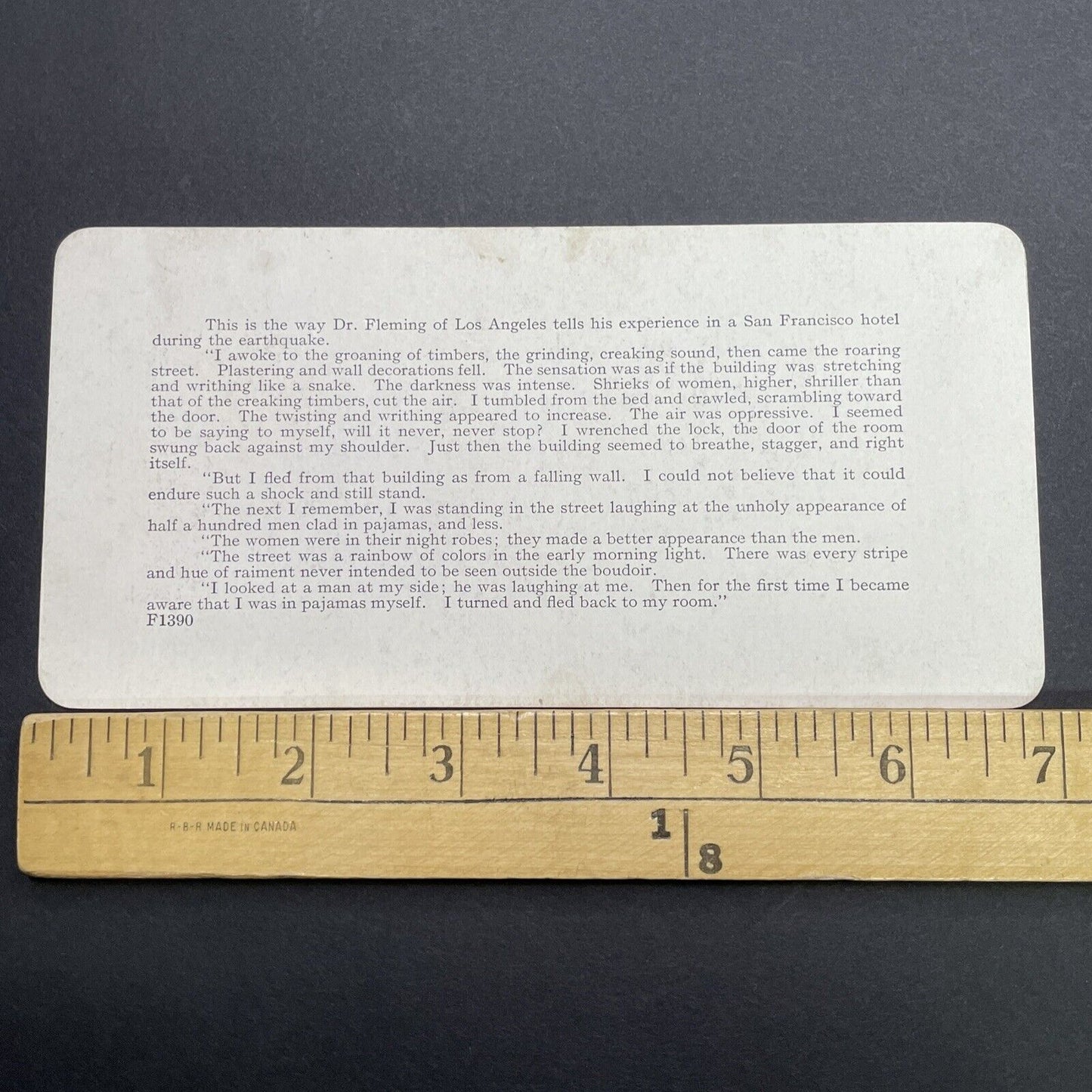 Antique 1910s San Francisco Earthquake Refugees Stereoview Photo Card 2300-09