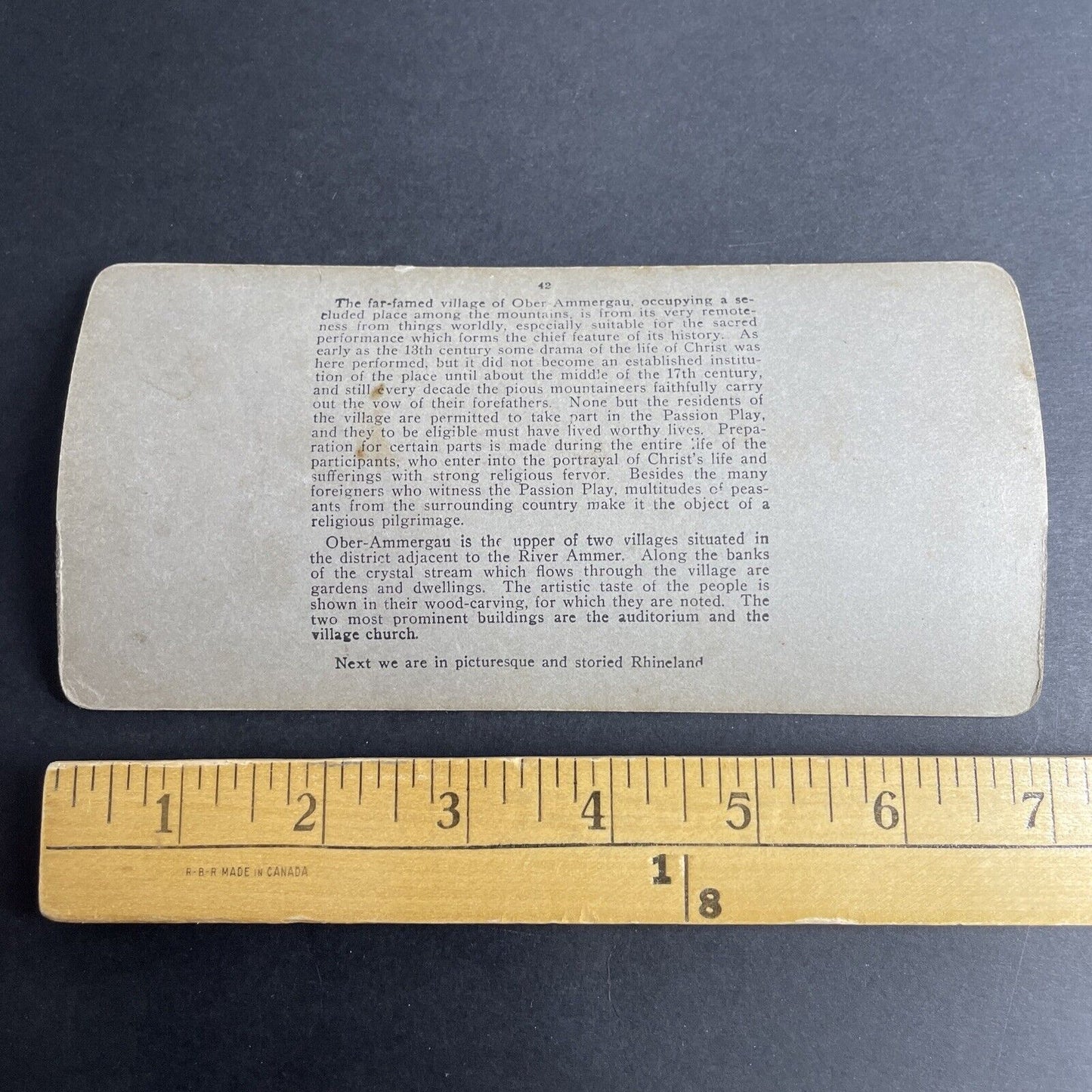 Antique 1901 Alpine Trekking Oberammergau Germany Stereoview Photo Card P1024