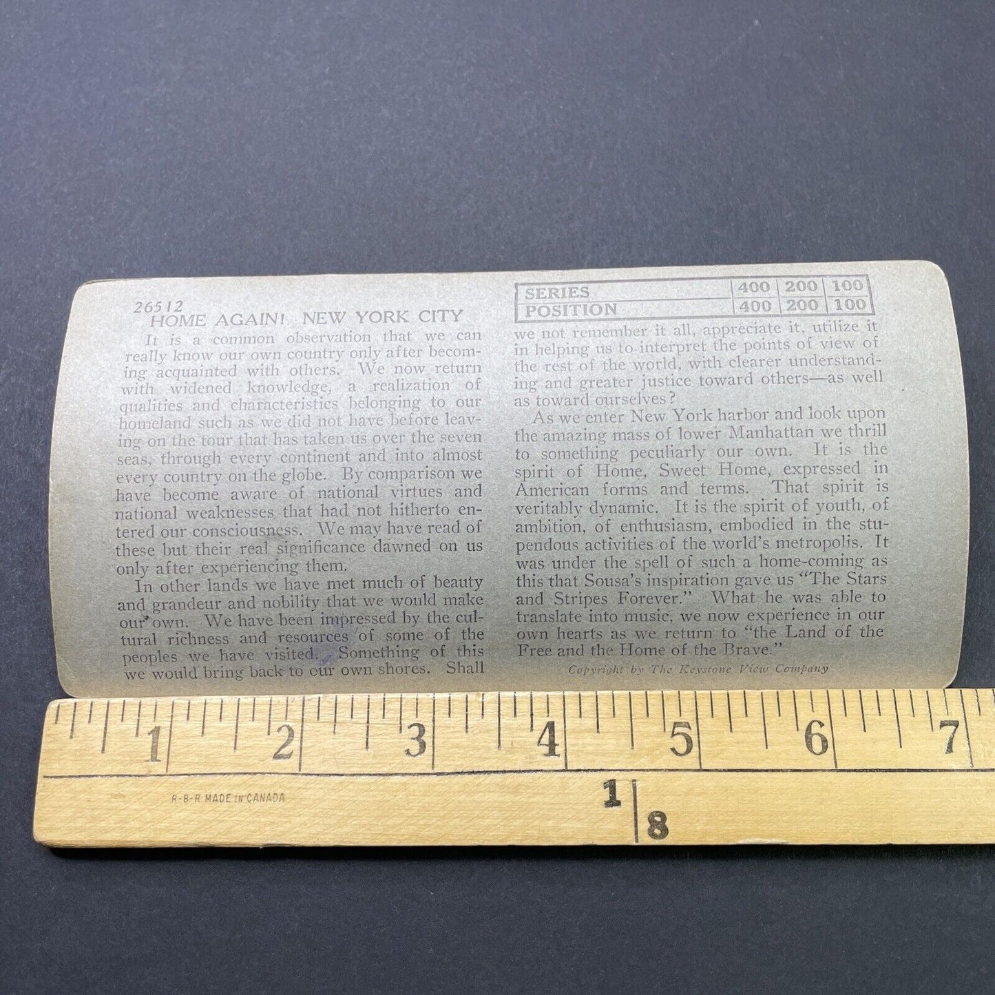 Antique 1910s Manhattan New York City NY Stereoview Photo Card P2802