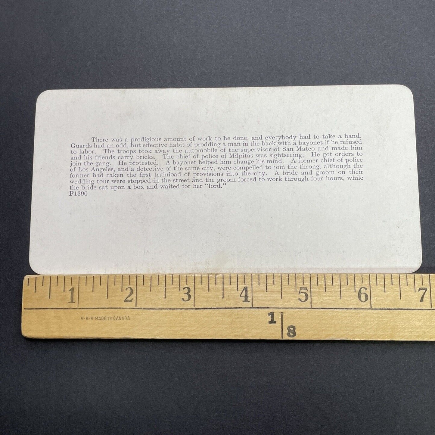 Antique 1910s San Francisco Earthquake Men Working Stereoview Photo Card 2300-13