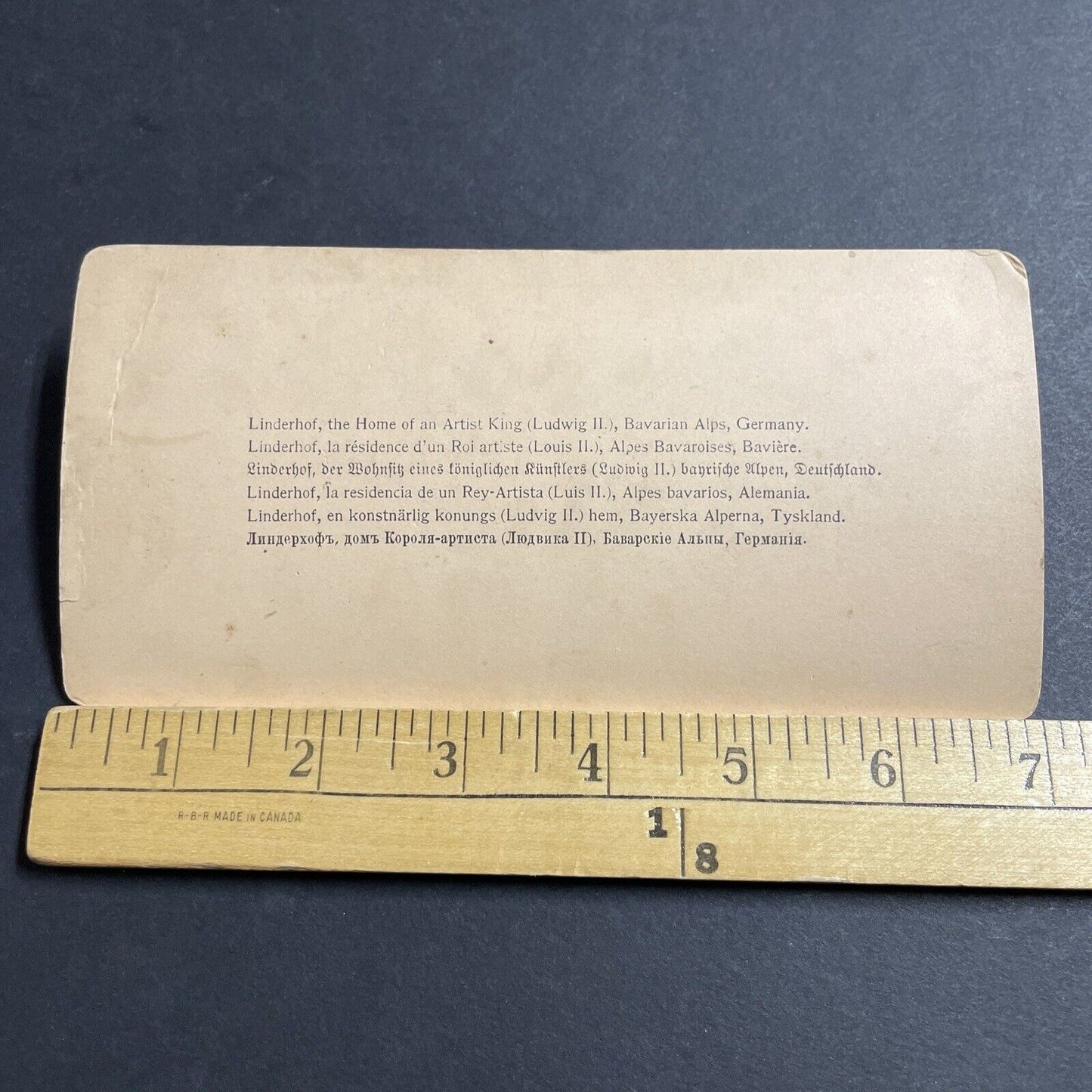 Antique 1898 Linderhof Palace Ettal Germany Stereoview Photo Card P5130