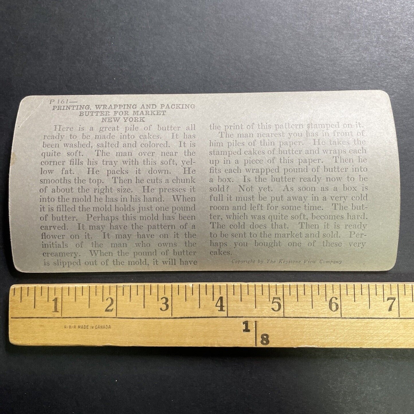 Antique 1918 Butter Factory Cohocton Creamery NY Stereoview Photo Card P1446