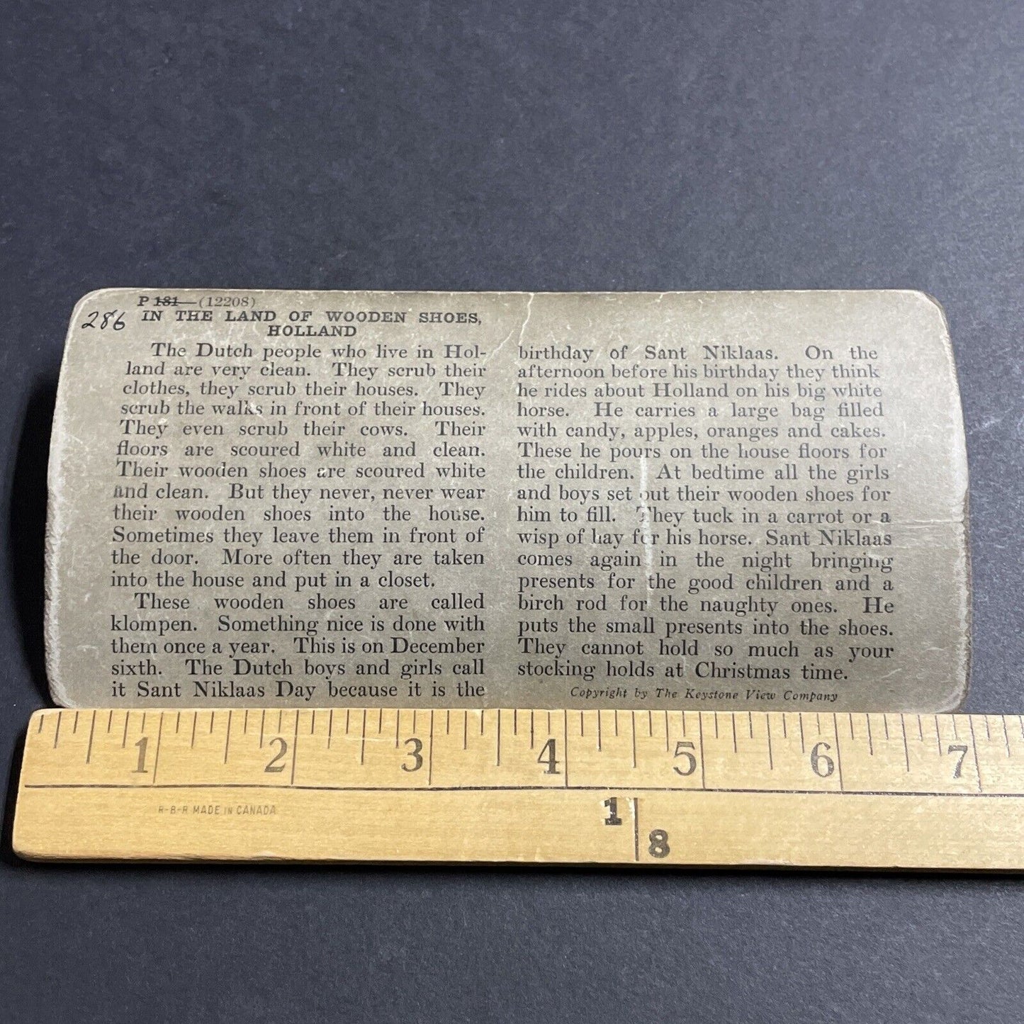 Antique 1910s Dutch Girls In Marken Netherlands Stereoview Photo Card P5197