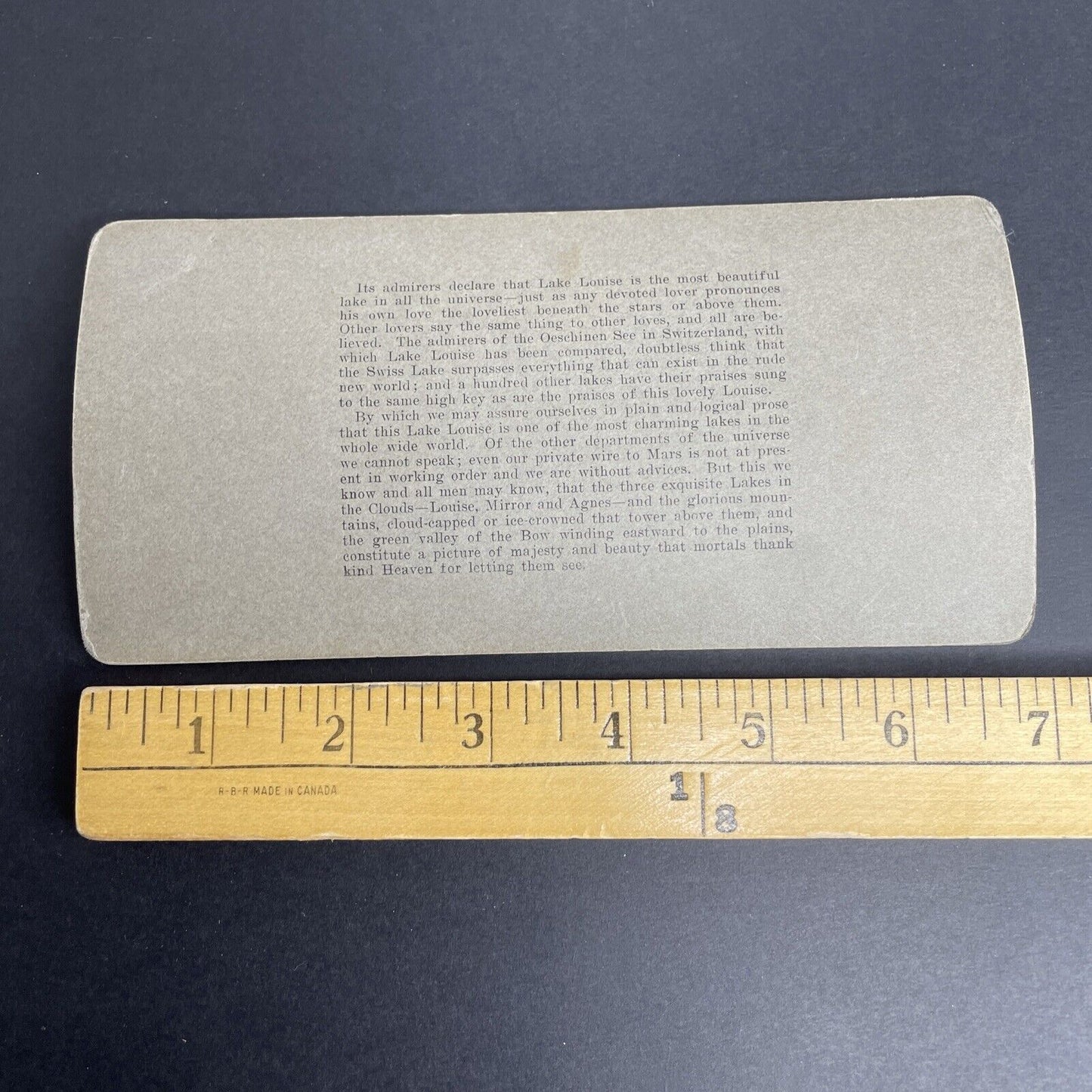 Antique 1904 Lake Louise Alberta Canada Stereoview Photo Card PC854