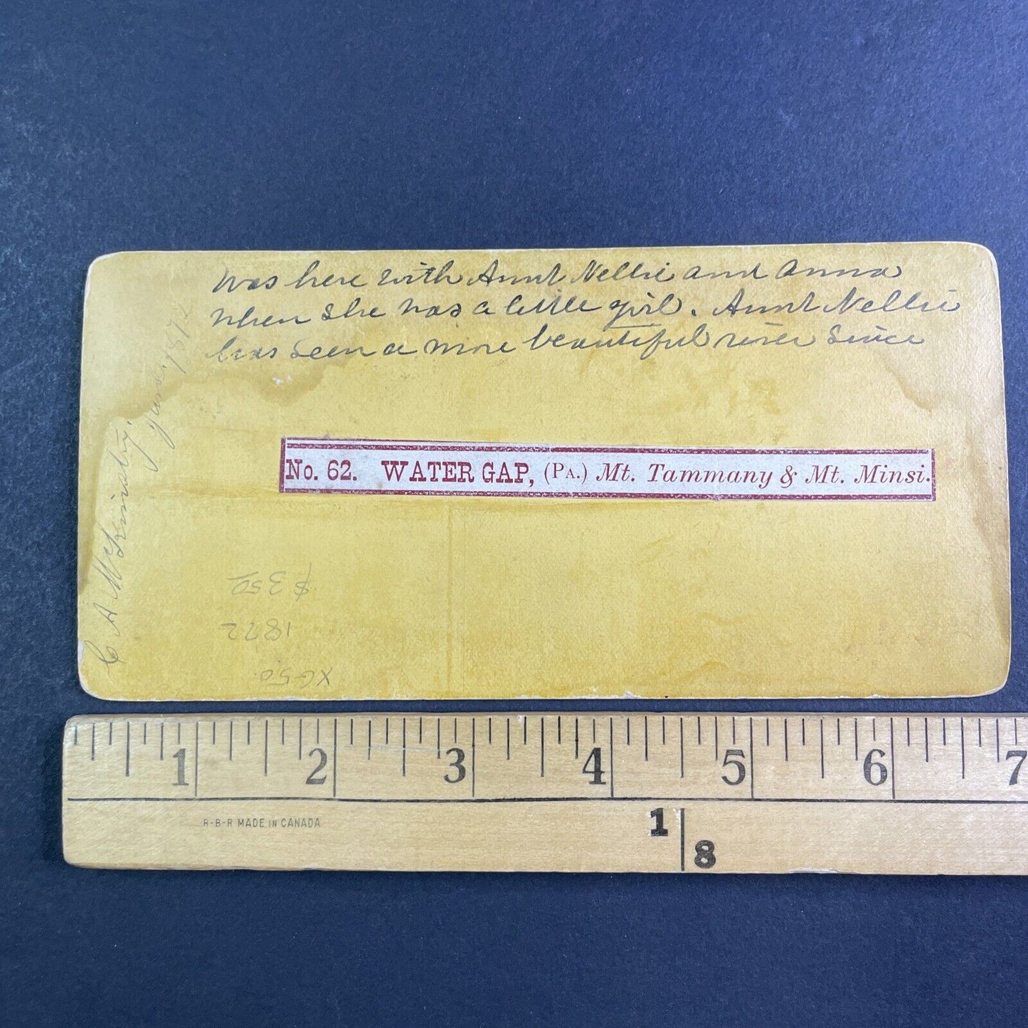 Mount Tammany and Mount Minsi Stereoview Pennsylvania Antique c1870 X3853