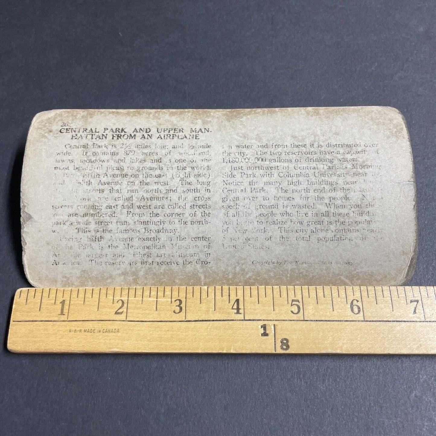 Antique 1910s Central Park New York City Manhattan Stereoview Photo Card P4266