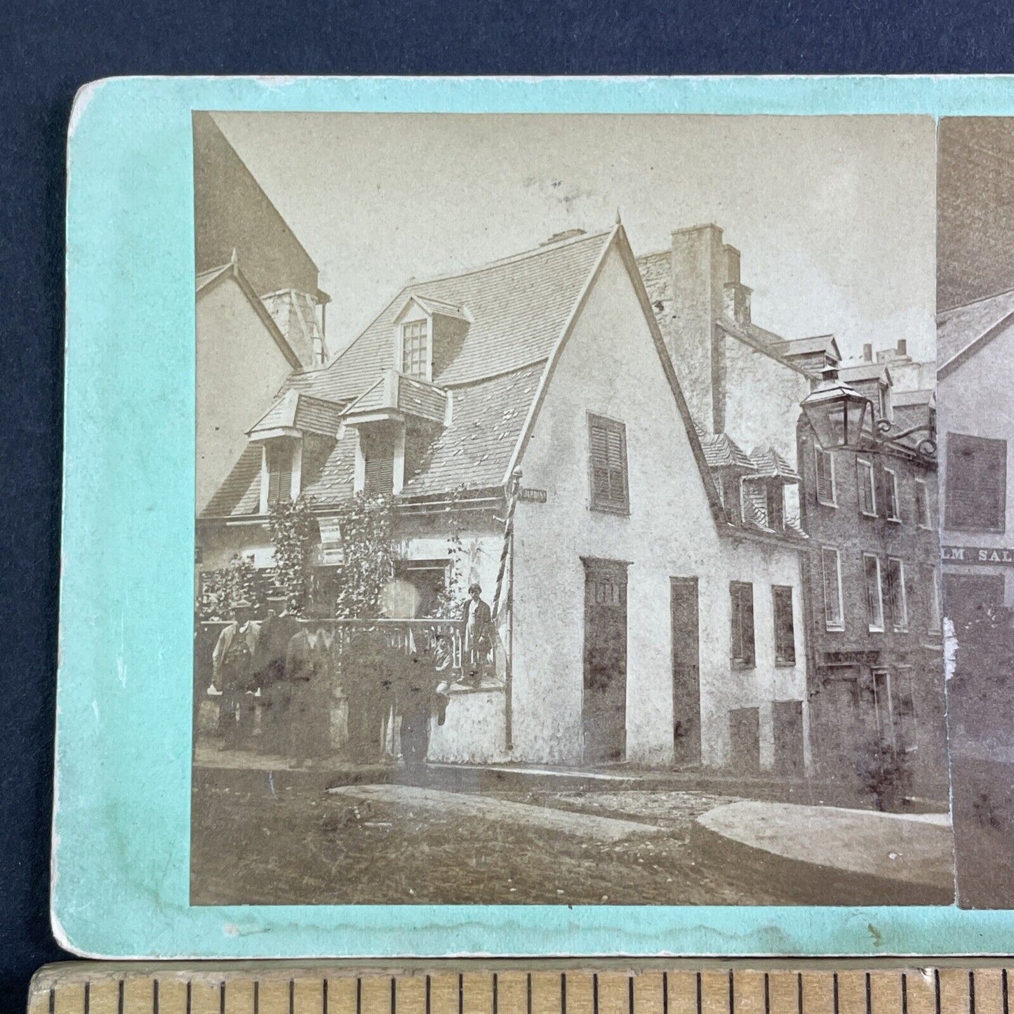 Louis Montcalm Headquarters Stereoview Quebec City Antique c1860s X3203