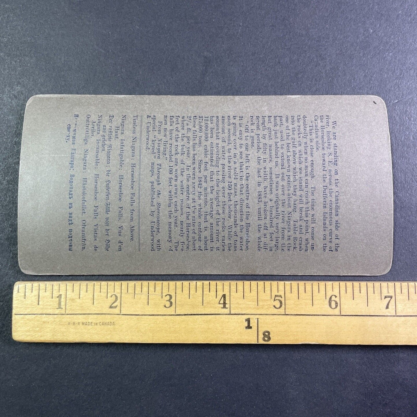 The Top of Niagara Falls Waterfall Stereoview Underwood Antique c1902 Y2753