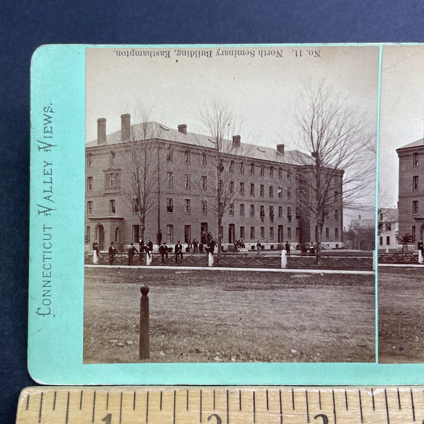 Antique 1870s Williston Chinese School Easthampton MA Stereoview Photo Card V466