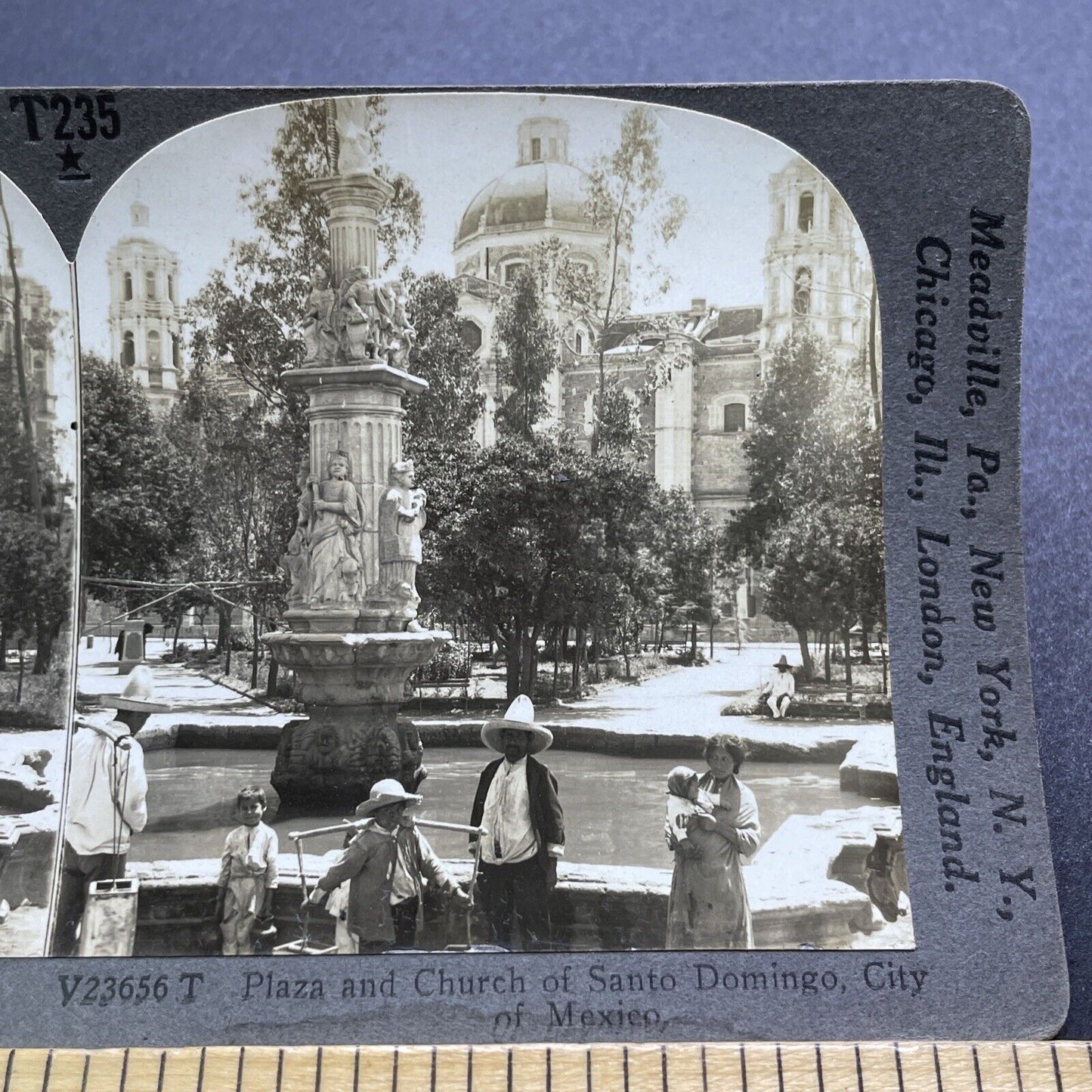 Antique 1910s Mexican Bandido Mexico City Stereoview Photo Card V3600