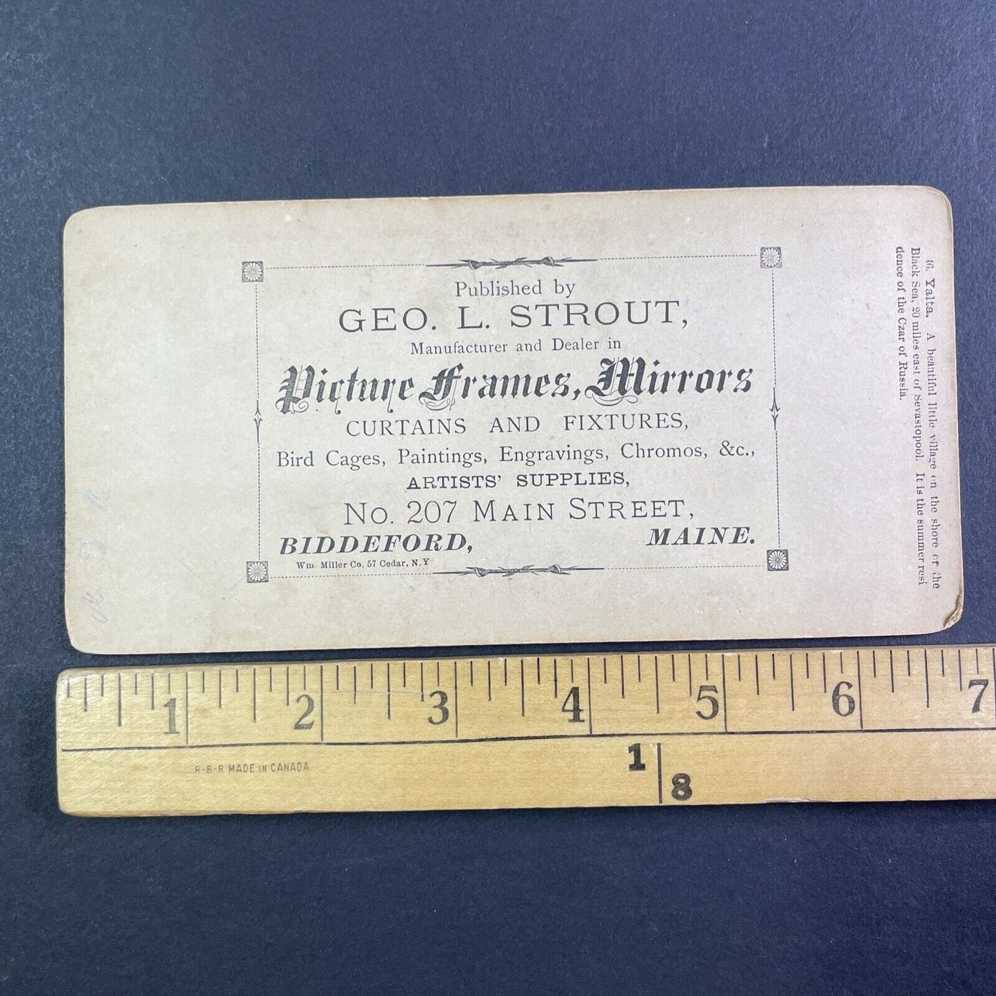 Yalta Crimea Ukraine Russia Stereoview George L. Strout Antique c1870s X4093