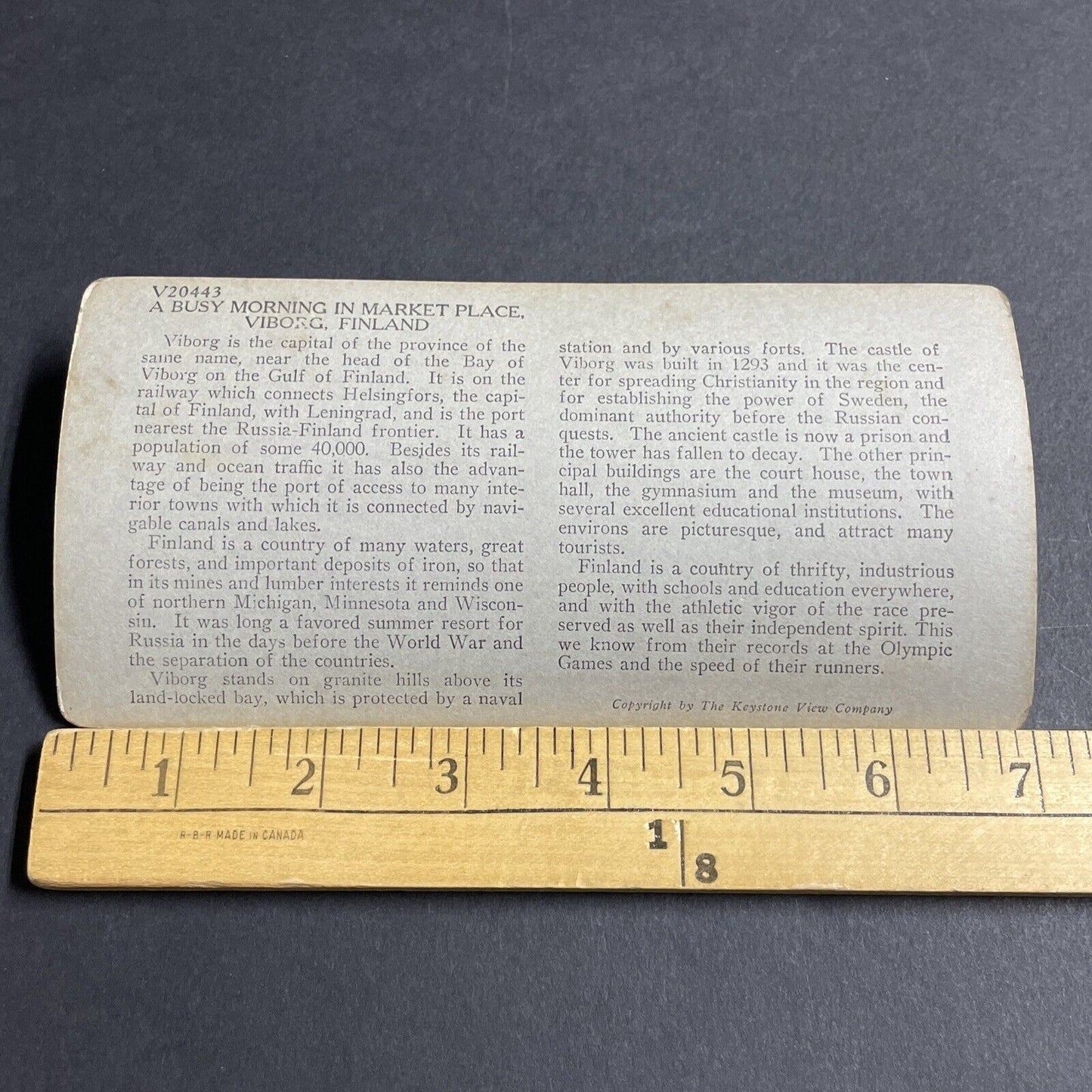 Antique 1909 Strong Finnish Women Viborg Finland Stereoview Photo Card P4561