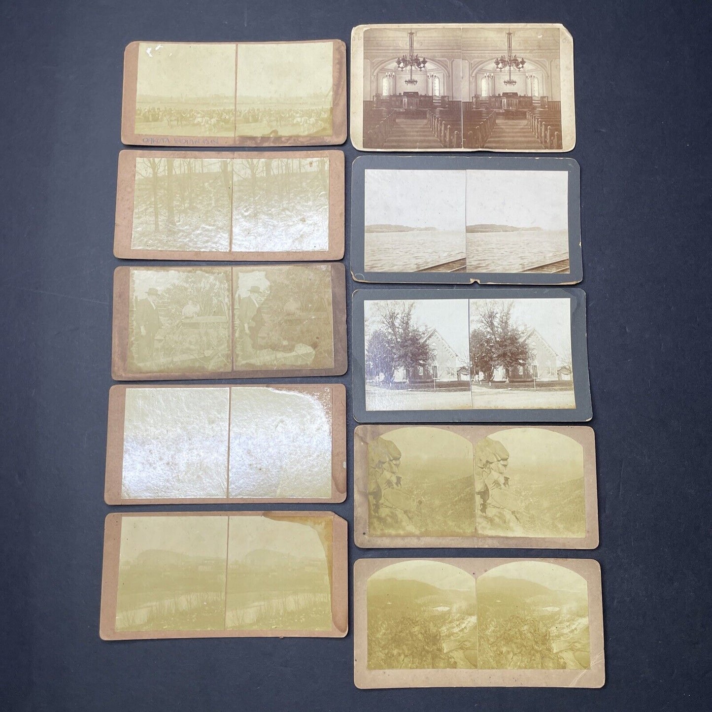 Lot Of 50 Various Scenes & Americana Stereoview Photo Cards Antique c1870s-1910s