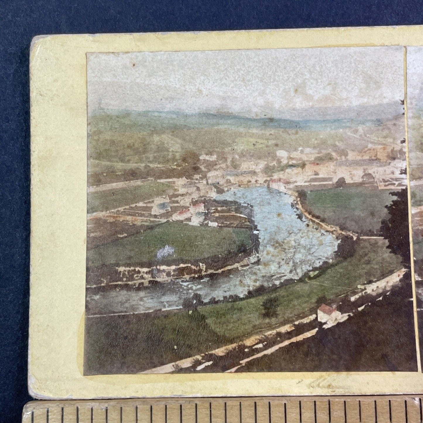 Llangollen Wales England Stereoview From Bunker Hill Antique c1865 X3550