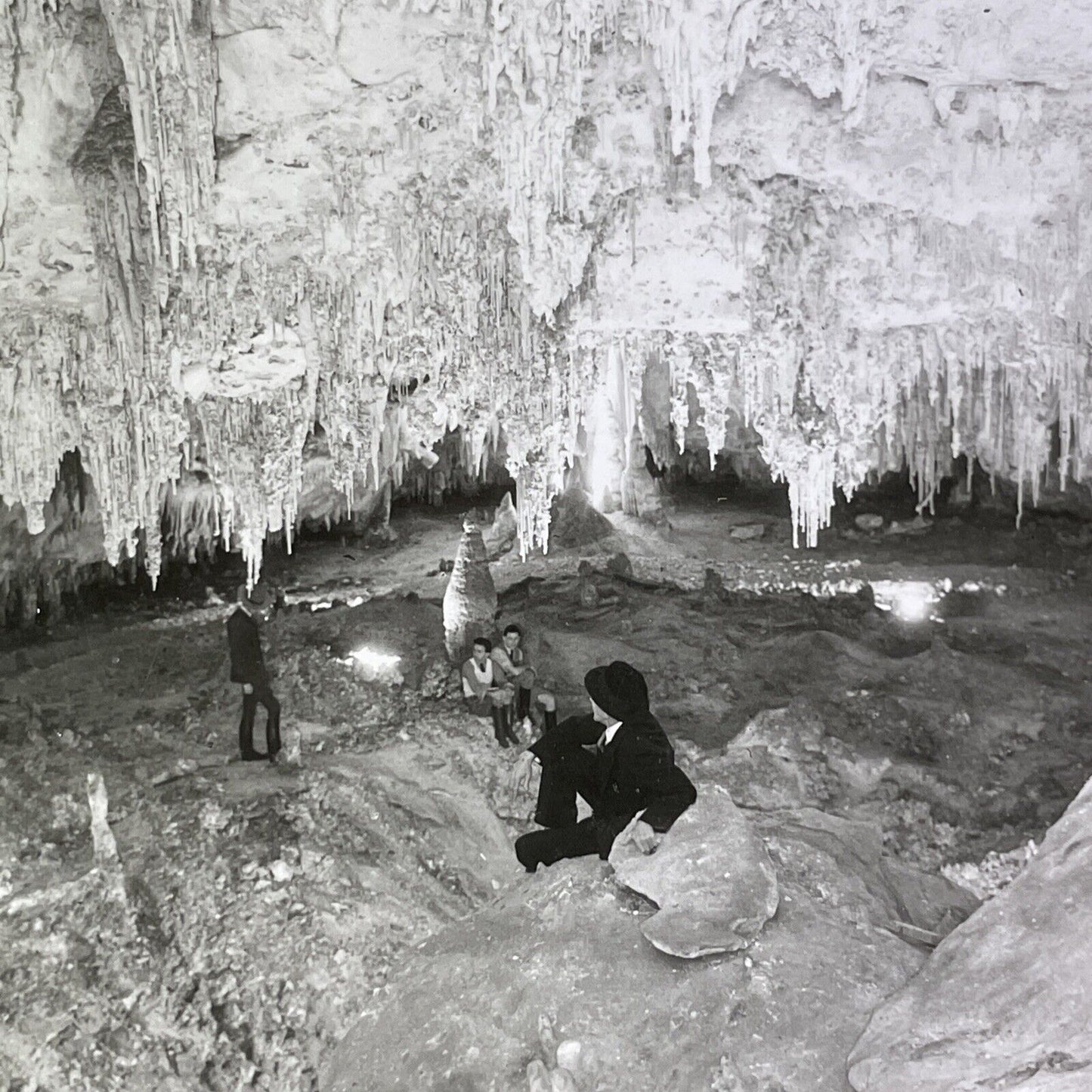 Papoose Chamber Carlsbad Caverns Stereoview New Mexico Antique c1920s Y1148