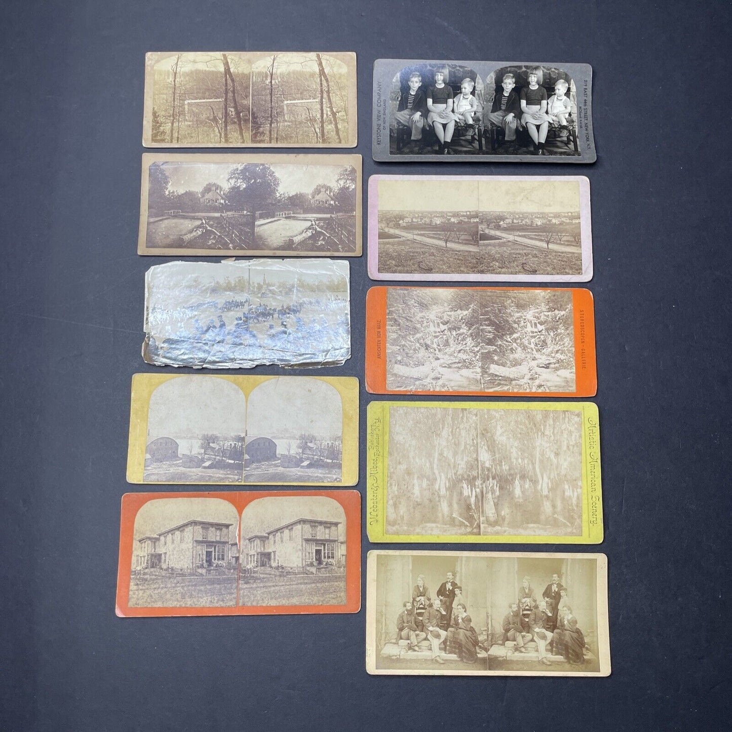 Lot Of 50 Various Scenes & Americana Stereoview Photo Cards Antique c1870s-1910s