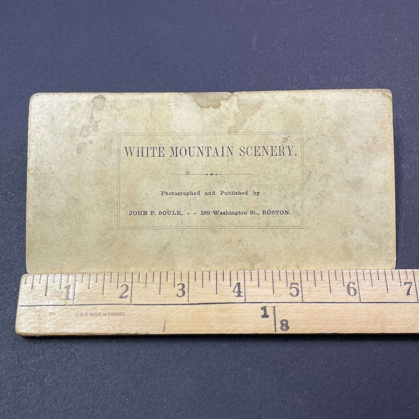 Antique 1860s Franconia Notch Before The Flood Stereoview Photo Card V1973