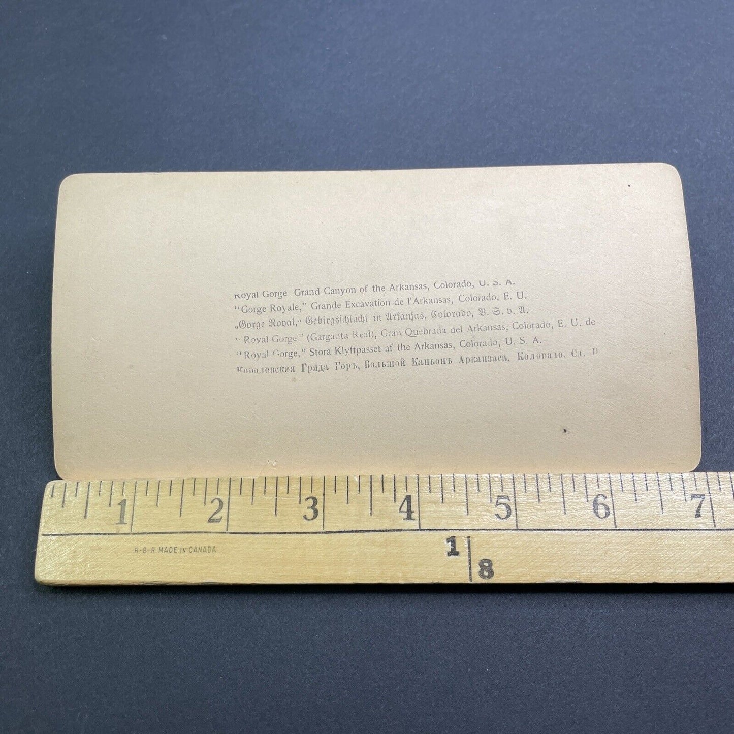 Antique 1894 Royal Gorge Canyon Railroad Colorado Stereoview Photo Card V520