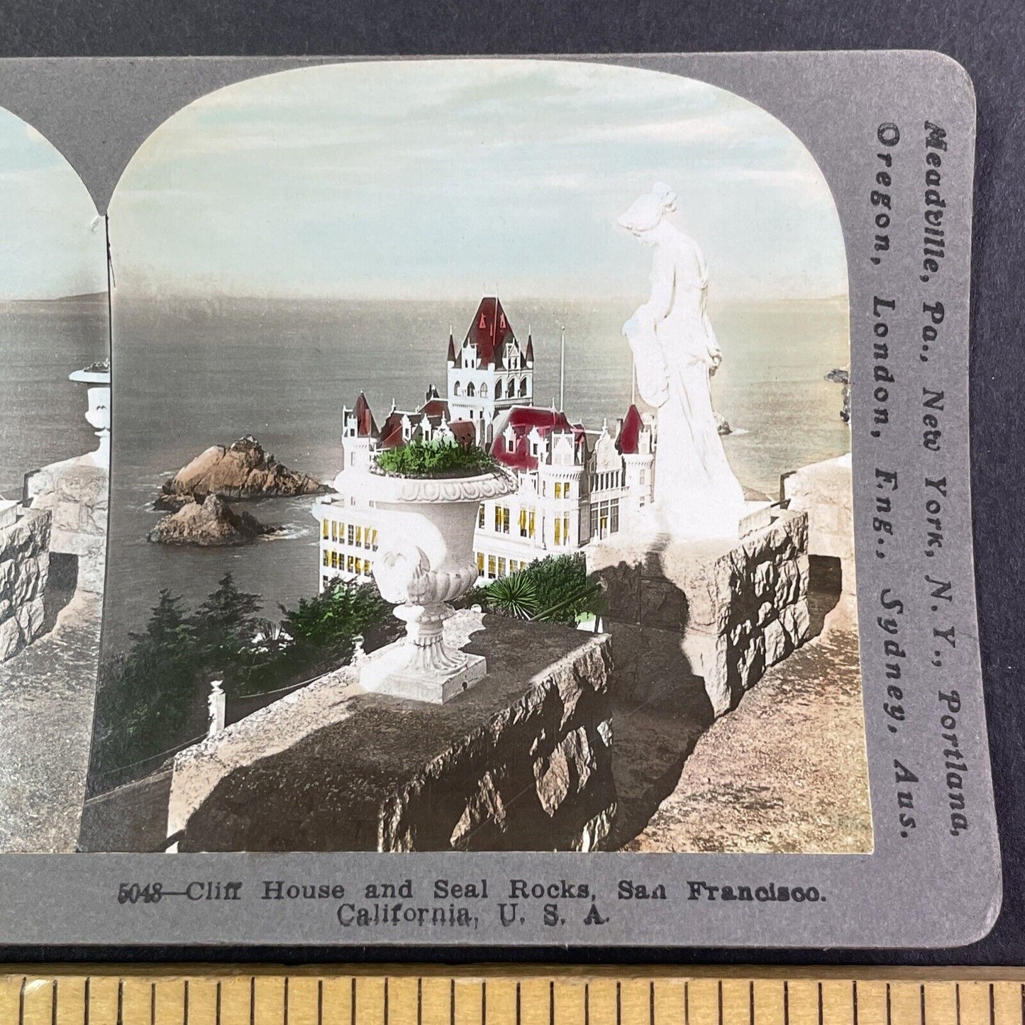 The Cliff House San Francisco California Stereoview Antique c1909 Y2199