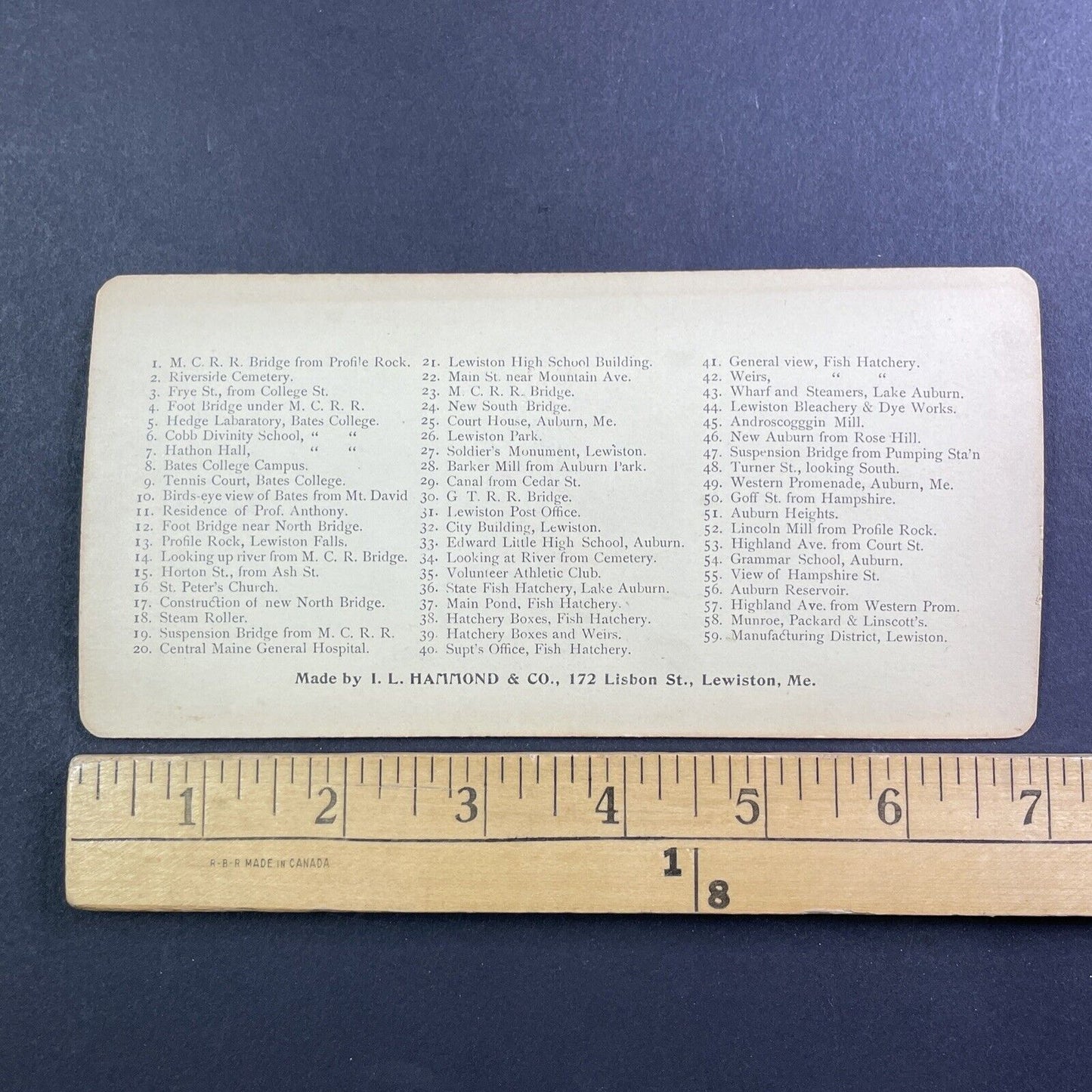 Dr. Shaw's House Lewiston Maine Stereoview I.L. Hammond Auburn ME c1880 Y463