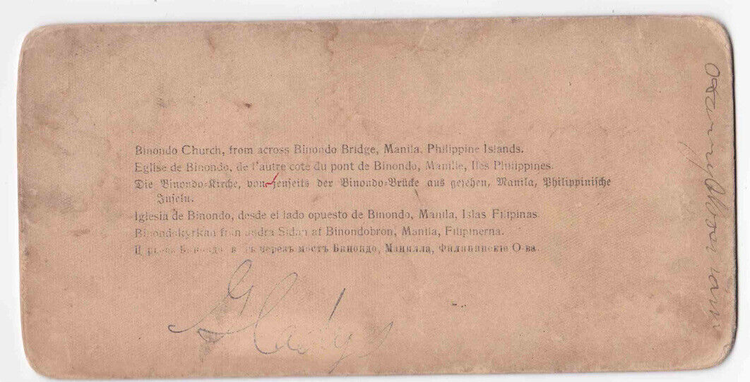 Antique 1900 Binondo Church And Bridge, Manila, The Philippines Photo Card P018