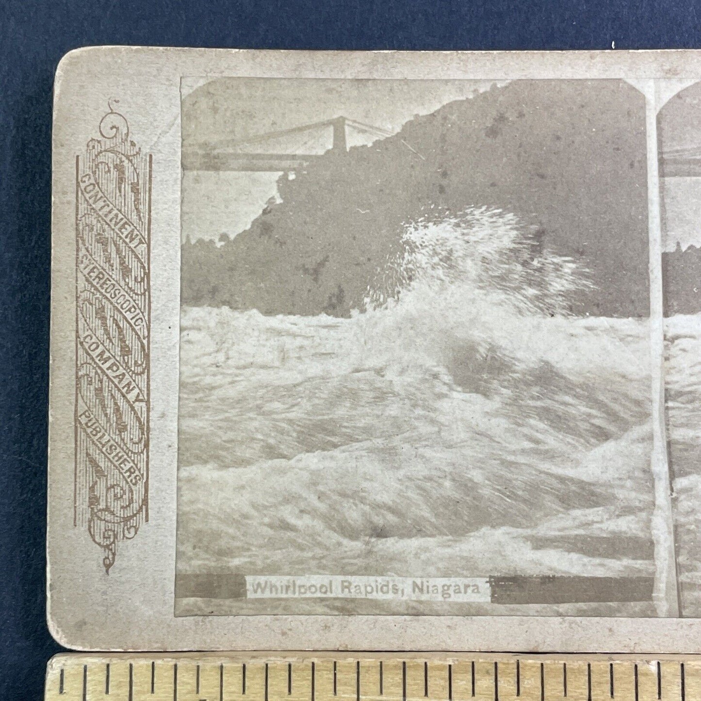 Niagara River Whirlpool Stereoview Queenston Ontario Antique c1880 X1658